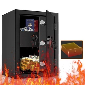 Fireproof Cabinet Safe Box, Home Security Safes with Fireproof Lock Drawer, M... - Picture 1 of 9