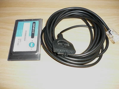 hst PC CARD PCMCIA ISDN FAX MODEM KARTE FÜR NOTEBOOK + KABEL - Bild 1 von 3