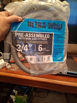 Southwire 55189307 3/4 合 6 英尺超鞭非金属液体紧线接头 — 第 1/3 张图片