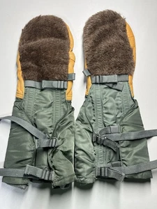USAF Military Issue Mitten Set with Liners Wool & Leather Size Medium - Picture 1 of 6