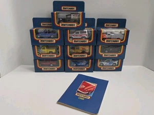 10 Matchbox Grid Blue Box FORD Vehicles Sealed With 1988 Catalog (ALL SEALED) - Picture 1 of 22