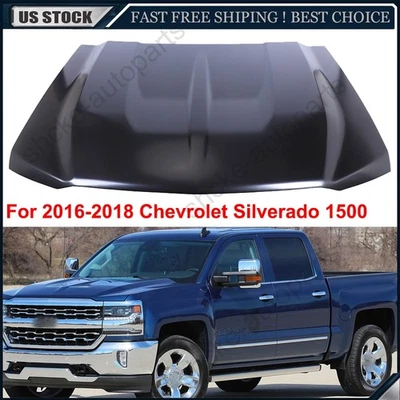 Front Hood Panel Aluminium For 2016-2018 Chevrolet Silverado 1500 Replacement Foto 1 de 4
