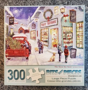 Bits and Pieces THE TOWN TOY STORE 300 piece puzzle Christmas COMPLETE - Picture 1 of 6