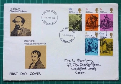 1970 Literary Anniversaries Historic Relics FDC London W1 - Image 1 of 2