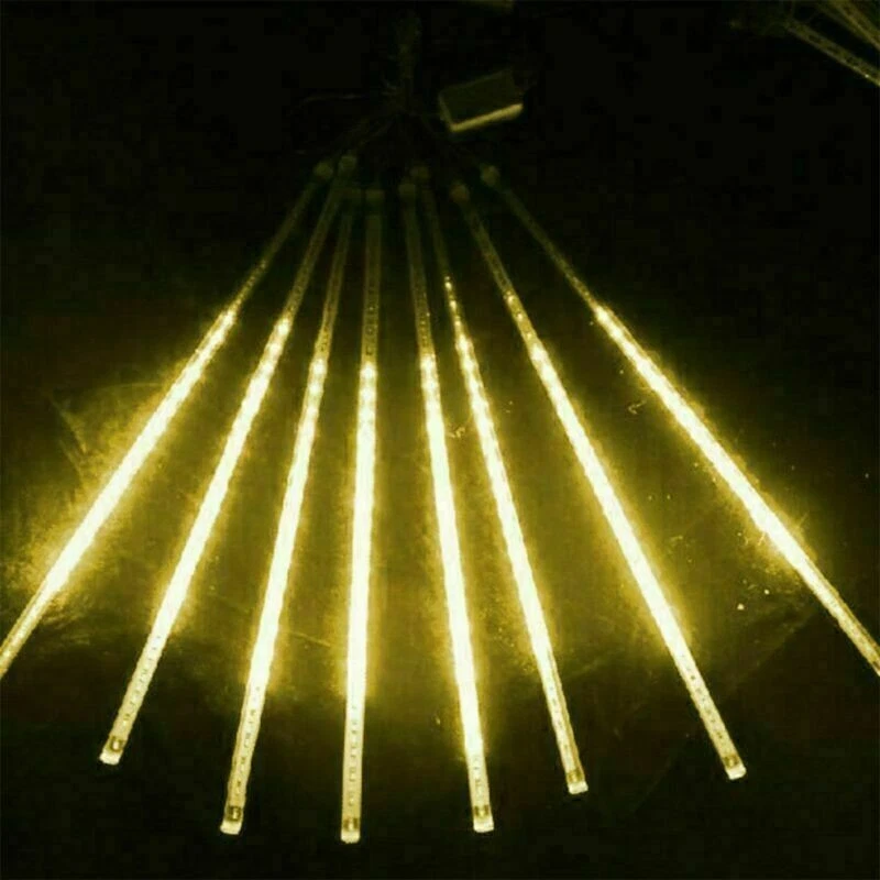 32 TUBE Meteor Shower Lights Fairy String Lights Outdoor Garden Waterproof Decor - Image 1 of 4