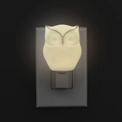 Owl Night Light - Wisdom LED Wall Plug in, Bird and Nature Inspired Decor - Image 1 of 4