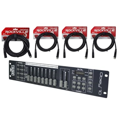 Chauvet Obey 10 LED Universal DMX-512 Lighting Controller + 10' + 25' Cables - Image 1 of 4