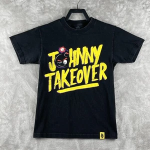 WWE Johnny Takeover Gargano BOMB Logo NXT T-Shirt Black Size Small - Picture 1 of 9