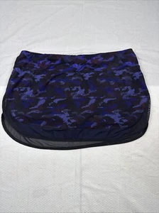 Lululemon Hotty Hot Skirt Hounds Camo Emperor Blue Black Sz 10 - Picture 1 of 8
