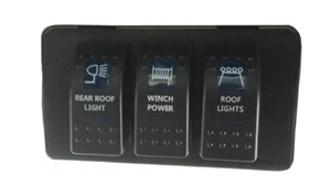 LAND ROVER DISCOVERY 1 + 2 ROOF 3 SWITCH PANEL AUXILLARY OFF ROAF LIGHTS 12v - Picture 1 of 5
