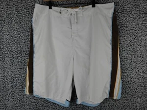 Pantalones Cortos Quiksilver Blanco y Marrón Clásicos No Elásticos Para Hombre Talla 38 - Imagen 1 de 15