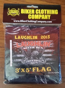 2015 Laughlin Nevada River Run Motorrad Rallye Flagge 3’x5’ - NEU IN VERPACKUNG - Bild 1 von 3