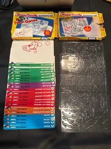 VTG Tyco Magna Doodle Accessory Sets Mickey's Fun'n Games & Little Mermaid - Picture 1 of 9