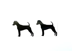 Parsons Jack Russell Dog Sticker Iron On Decals For Clothes T-Shirt DIY 50mm x 2 - Picture 1 of 2
