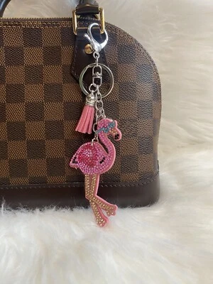 Llavero Flamenco Bolso Dije Llavero Rosa Bling Borla Regalo Verano Nuevo Foto 1 de 2