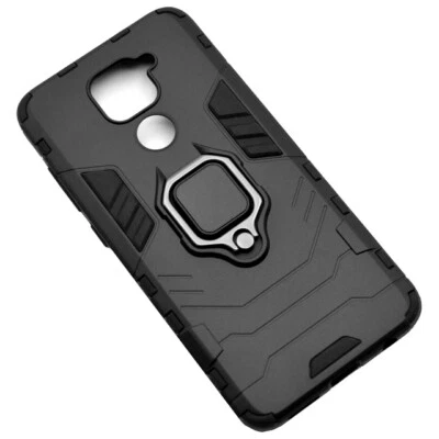 CUSTODIA RING ARMOR MAGNETIC SHELL HARD COVER BACK PER XIAOMI REDMI NOTE 9 BLACK - Immagine 1 di 4