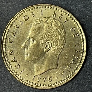 1975 SPAIN COIN 1 PESETA Foreign World Coins KING JUAN CARLOS I OBJECTSYOULOVE - Picture 1 of 2