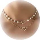 Pearl Choker Necklace for Women Dainty Chain Cute Pearl... 