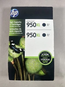 Genuine Twin Pack HP 950XL Black Ink OfficeJet 8110 8620 8600 8625 8700 251dw - Picture 1 of 12