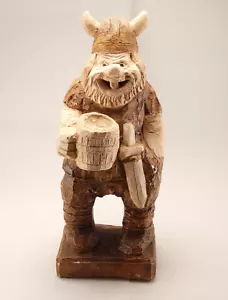 Danish Cast Plaster Drinking Horny Helmet Viking by Ove Ovesen Vintage - Picture 1 of 11