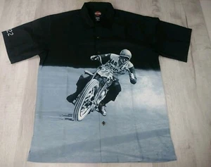 Vintage Harley Davidson Button Down Short Sleeve Tori Richard Mens Size Medium - Picture 1 of 12