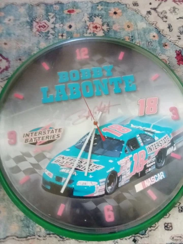 Vintage Nascar Bobby Labonte Interstate Battery Wall Clock Cover