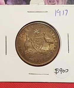 1917 australian florin coin - Picture 1 of 3