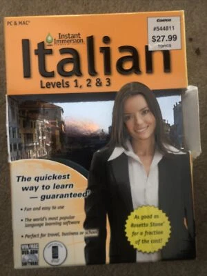 Learn How To Speak Italian With Instant Immersion Levels1-3 2011 Version Shelf11 - Image 1 of 2