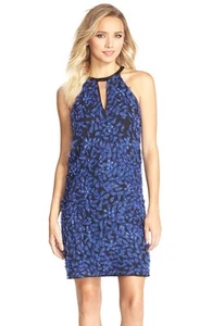 Parker Black 'Sansa' Appliqué Silk Shift Dress (size 2) - Picture 1 of 3