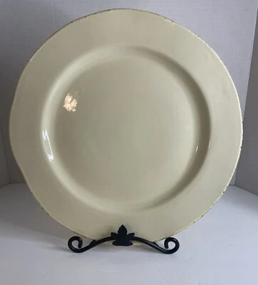 Plato de cena grande Vietri Cucina Fresca crema/azafrán 12" Italia como nuevo Foto 1 de 4