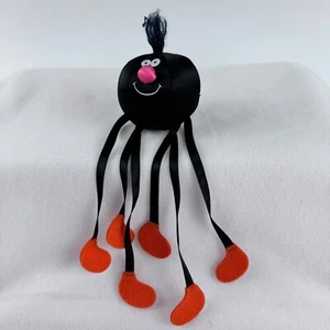 1986 Hallmark Black Spider Halloween Ornament Bouncing Boo Buddies Plush Stuffed - Picture 1 of 5