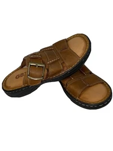GBX Mens Fisherman Brown Leather Sandalia Shoe Size 7 Stock# 9482 - Imagen 1 de 10