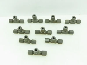 Bell Steel Flareless Metric Union Tee Compression Fitting 6mm Tube  LOT OF 10 - Picture 1 of 6