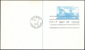 Canal Zone Scott # UX17 - 5 Cents Light Blue Postal Card with First Day Cancel - Picture 1 of 1