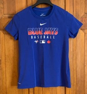 NIKE Short Sleeve Blue "BLUE JAYS Baseball" T-Shirt Tag Size M DRI-FIT - Picture 1 of 5
