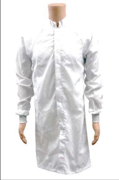 1 Muñeca tejida reutilizable frontal con botón de protección para servicios de sala limpia Prudential Foto 1 de 3