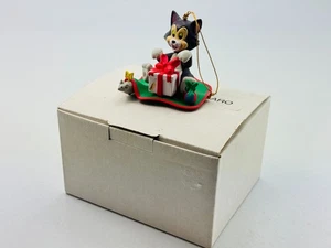 Vintage Disney Figaro Weihnachtsschmuck PVC 3" groß Grolier 021903 DCO mit Box - Bild 1 von 7
