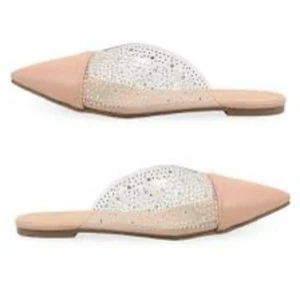 Nicole Miller Pantolette Nude Strass Nagelneu noch verpackt 6 - Bild 1 von 5