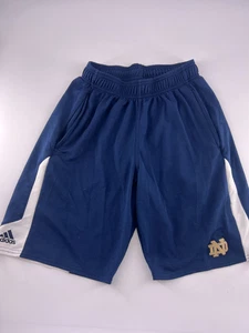 Adidas Notre Dame Shorts Mens Small Blue Sports Jersey Basketball Activewear - Picture 1 of 8
