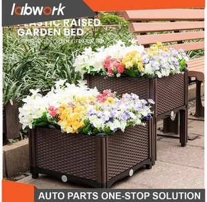 Labwork 1xElevated Rectangular Garden Bed Flower Vegetable Grow Planter Care Box - Picture 1 of 21