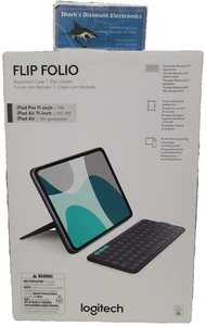 Logitech Flip Folio, Keyboard Case for iPad Pro 11-inch (M4) & iPad Air 11-inch - Picture 1 of 3