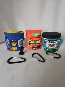 New AirPod 2nd Gen 1/2, 3x Cases w/Clips Snacks/Food - Picture 1 of 3
