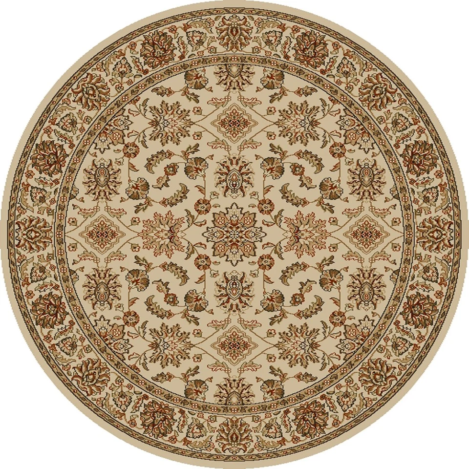 Alfombra redonda 8x8 Radici Marfil Bordeado Vines Scrolls 1592 - abril 8' x 8' Foto 1 de 1