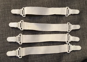 4 elastische Bettlakenverschlüsse, 6" weiß - Bild 1 von 5