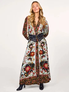 Neu mit Etikett Christian Lacroix langärmliges geblümtes Maxi-Shirtkleid Gr. M - Bild 1 von 12