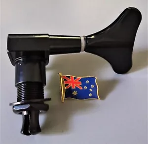 REPLACEMENT NEW SINGLE RH SIDE BASS GUITAR MACHINE HEAD, BLACK, Free Postage - Picture 1 of 4