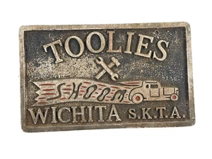 vtg Hot Rod Car Club Plaque TOOLIES Wichita Kansas KS s.k.t.a. - Picture 1 of 8