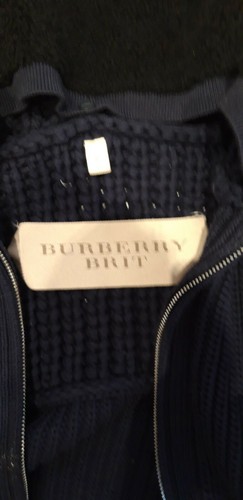 Burberry Navy Cappotto Grande Ottime Condizioni