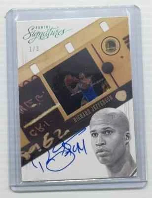 2012-13 Panini Signatures Ричард Джефферсон изумрудно-зеленый с автографом No1/3 Warriors - Изображение 1 из 2