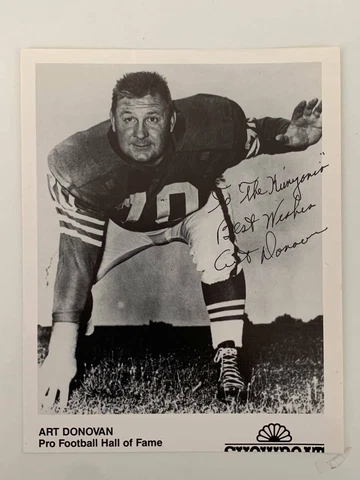 Art Donovan Autographed Photo *Personalized JSA COA Baltimore Colts HOF Cover